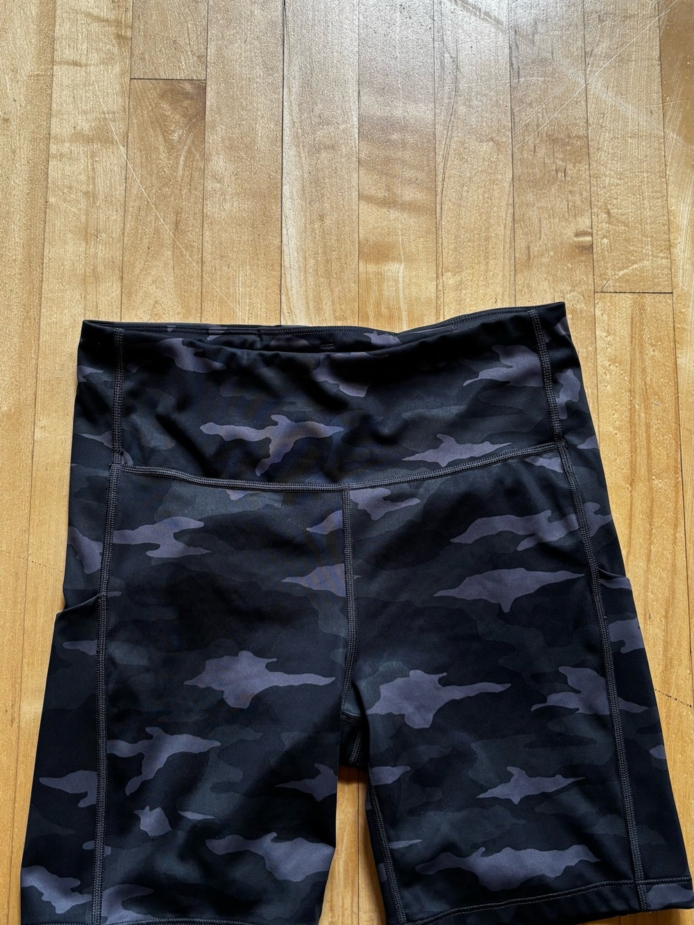 Athleta Black Camo Kids Bike Shorts